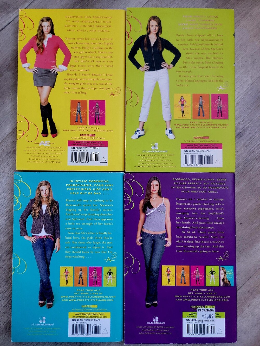 Pretty Little Liars Quartet by Sara Shepard - Bright Multi-Color Covers - Picture 2 of 2